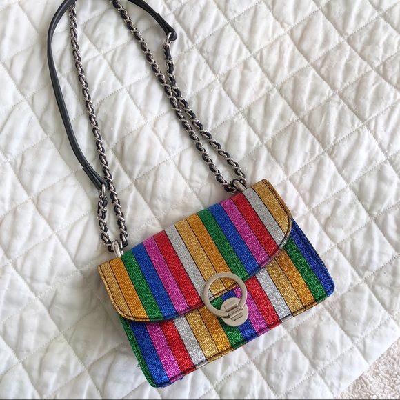 zara multi coloured bag